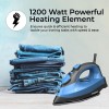 Crompton Fabrimagic Neo 1200 W Steam Iron with 180 ml water tank, Upto 15g /min Steam Output with Vertical Steaming and Non-Stick Soleplate (Blue)