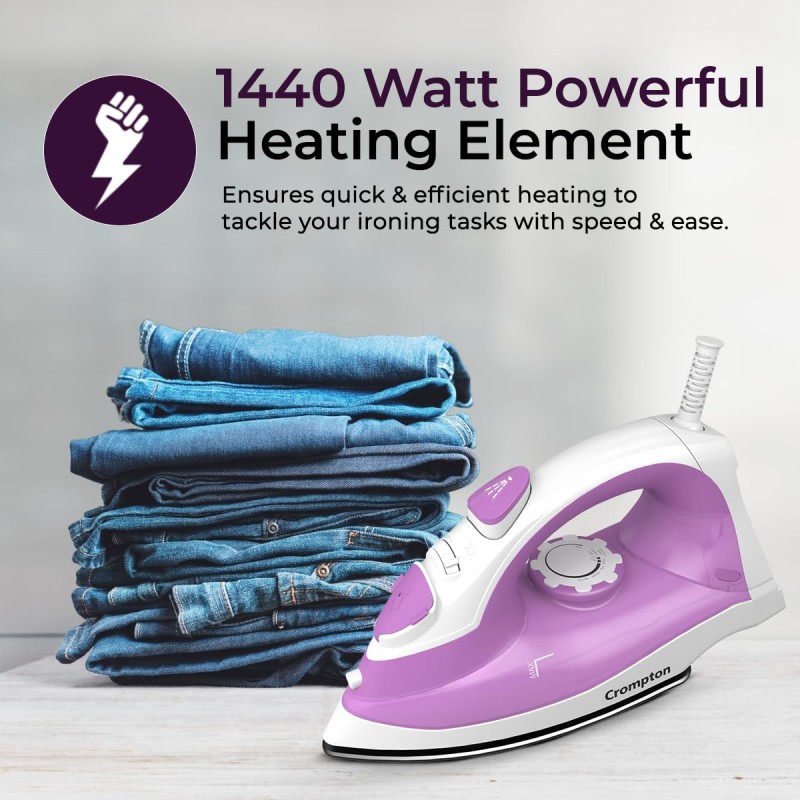 Crompton Fabrimagic Neo 1440 W Steam Iron with 200 ml water tank, Upto 15g /min Steam Output with Vertical Steaming (ACGSI-FABRIMNEO144)