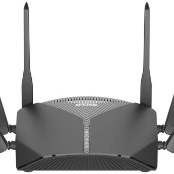 D-Link DIR-3060 WiFi Router AC3000 Mesh Smart Internet Network Compatible with Alexa & Google Assistant, MU-MIMO Tri Band Gigabit Gaming Mesh, Black