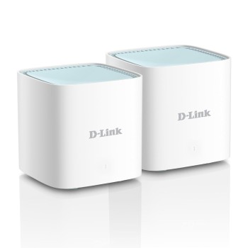 D-Link M15 | WiFi 6 Speed 1500 Mbps | Pack of 2 - Covers Upto 4000 Sq. Ft.| Dual Band | Gigabit Port |AI Powered Mesh Router