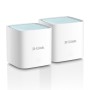 D-Link M15 | WiFi 6 Speed 1500 Mbps | Pack of 2 - Covers Upto 4000 Sq. Ft.| Dual Band | Gigabit Port |AI Powered Mesh Router