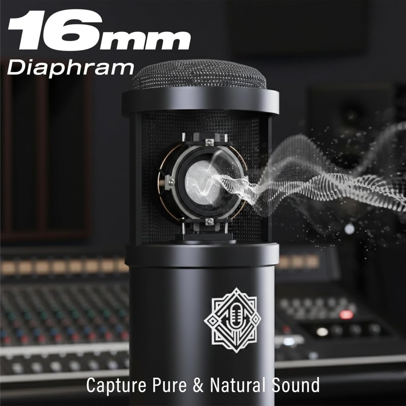 DIGIMORE Condenser Mic for Singing with V8 Sound Card | Condenser Microphone Kit | Voice Changer (D-430)