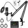 DIGIMORE Condenser Mic for Singing with V8 Sound Card | Condenser Microphone Kit | Voice Changer (D-430)
