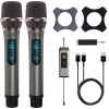 DIGIMORE Dual UHF Wireless Mic System | Cardioid Polar Pattern, Noise-Reduction Coil, <5ms Latency, (D-350)