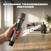 DIGIMORE Dual UHF Wireless Mic System | Cardioid Polar Pattern, Noise-Reduction Coil, <5ms Latency, (D-350)