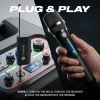 DIGIMORE Rechargeable Wireless Microphone| 6Hrs Battery | 200ft Range | Type-C Charging | LED Digital Display  (D-340 Black)