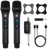 DIGIMORE Rechargeable Wireless Microphone| 6Hrs Battery | 200ft Range | Type-C Charging | LED Digital Display  (D-340 Black)