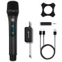 DIGIMORE Rechargeable Wireless Microphone| 6Hrs Battery | 200ft Range | Type-C Charging | LED Digital Display  (D-340 Black)