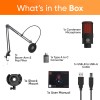 DIGIMORE USB Condenser Microphone Kit | 192kHz/24bit | BoomArm, Pop Filter, Mic Cover, (D-500)