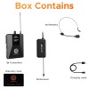DIGIMORE Wireless Microphone System | Cordless Microphone with Headset Mic | 2400 MHz Mic Ideal for Karaoke, Conference, (D-341)