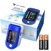 DR VAKU® Swadesi Pulse Oximeter Fingertip, Blood Oxygen Saturation Monitor Fingertip, Blood Oxygen Meter Finger Oximeter Finger with Pulse, with Four Color TFT Screen [Battery Included] – Blue