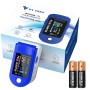 DR VAKU® Swadesi Pulse Oximeter Fingertip, Blood Oxygen Saturation Monitor Fingertip, Blood Oxygen Meter Finger Oximeter Finger with Pulse, with Four Color TFT Screen [Battery Included] – Blue