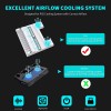 Dobe Cooling Station for PS5, Vertical Stand with Cooling Fan, Controller Charger Dock for PS5 Controller, 3 USB Ports, Retractable Bracket Tabletop