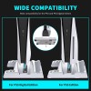 Dobe Cooling Station for PS5, Vertical Stand with Cooling Fan, Controller Charger Dock for PS5 Controller, 3 USB Ports, Retractable Bracket Tabletop