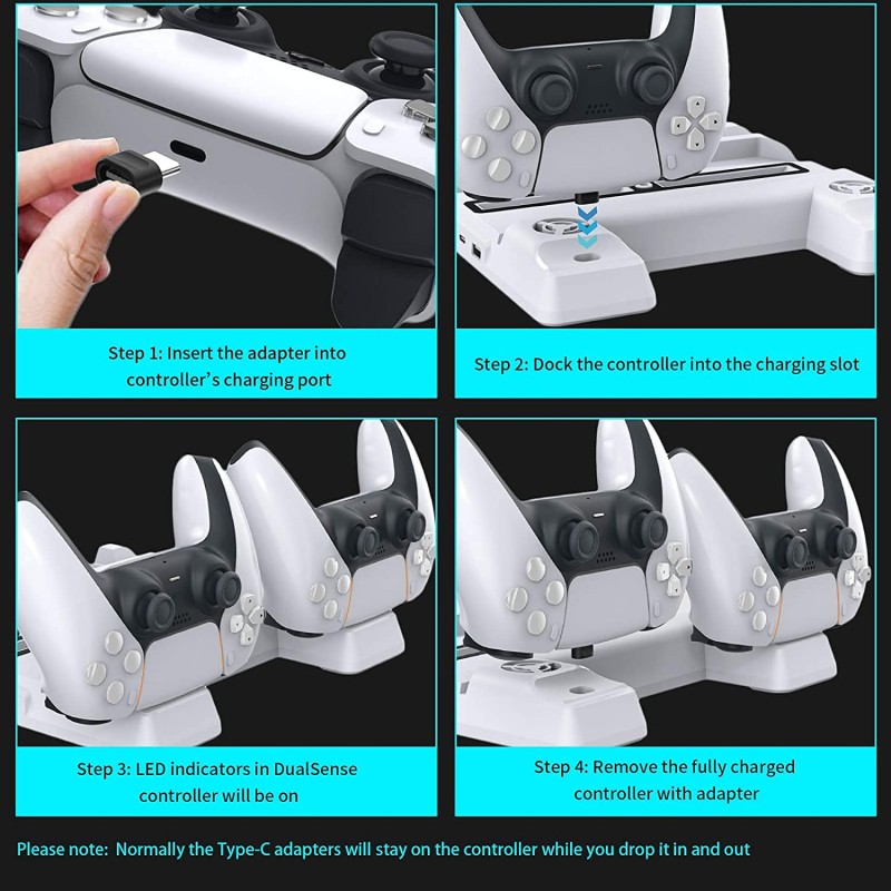 Dobe Cooling Station for PS5, Vertical Stand with Cooling Fan, Controller Charger Dock for PS5 Controller, 3 USB Ports, Retractable Bracket Tabletop