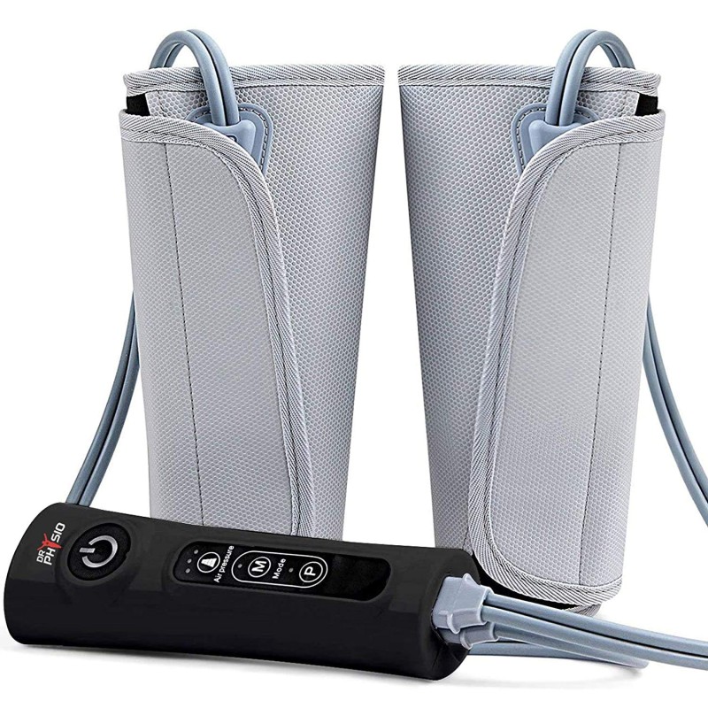 Dr Physio (Usa) Electric Air Compression Blood Circulation Machine Leg Calf Foot Massagers For Body Pain Relief Massager (Black)