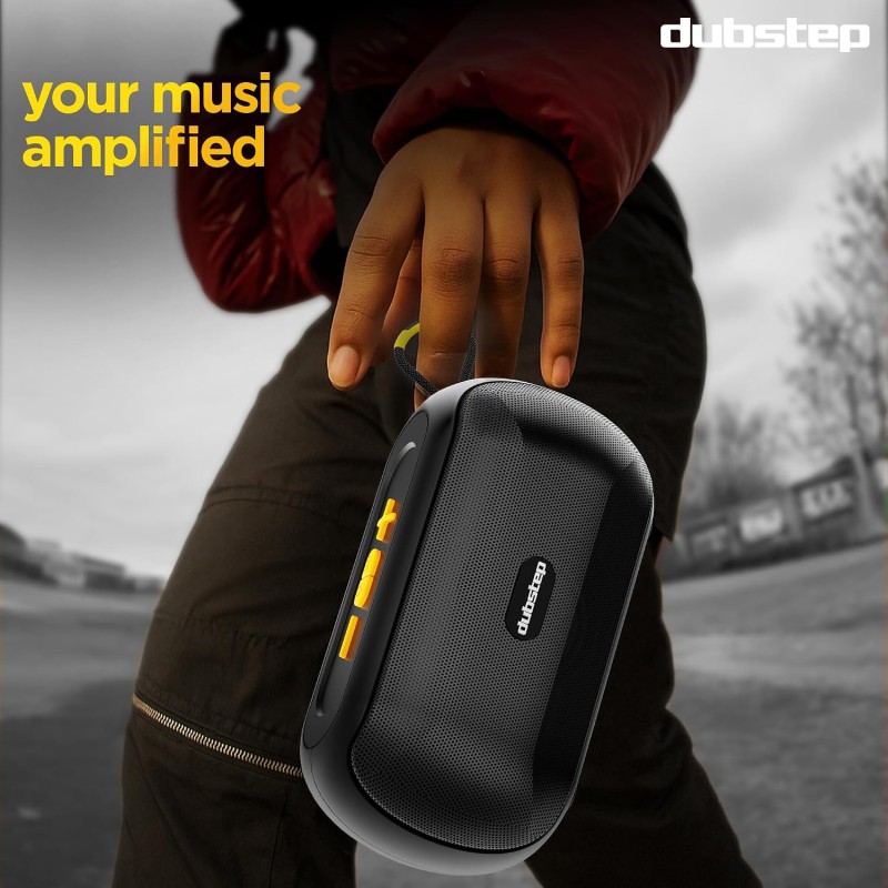 Dubstep Pop 1400 Portable Bluetooth Speaker | 14W Loud Sound, Deep Bass with XBASS, 16 Hrs Playtime (Black)