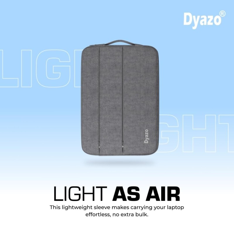Dyazo Water Resistant Laptop Sleeve/Laptop case/laptop cover with Handle Compatible for 15 Inch to 15.6" Inches laptops & Notebooks - Grey