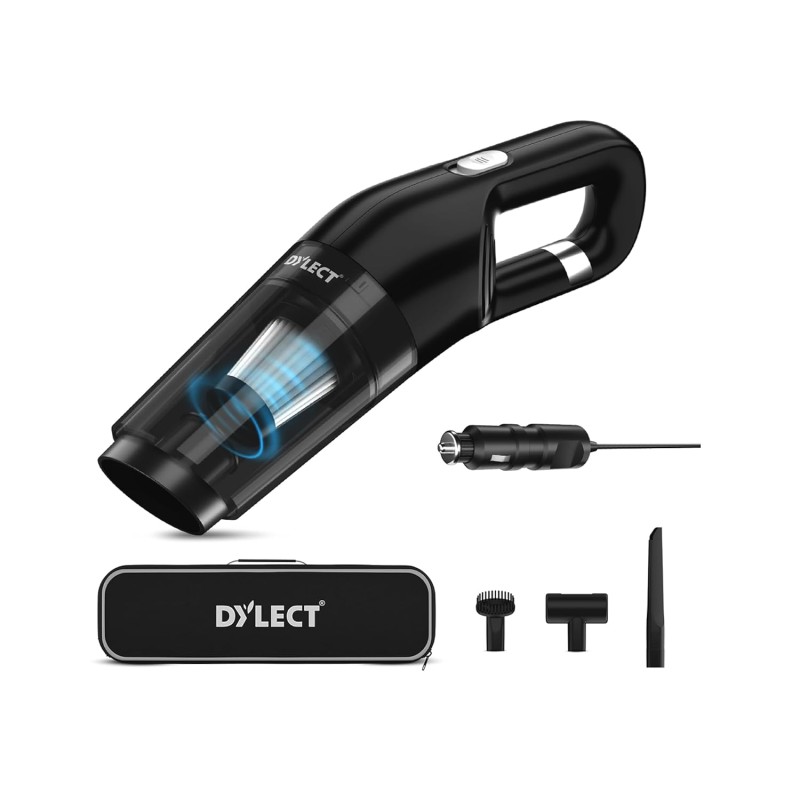 Dylect Turbo Sweep 100 Car Vacuum Cleaner,Handheld,12V Dc,6000Pa Suction Power,9.8Ft Long Cord,Stainless Steel Hepa Filter,Copper