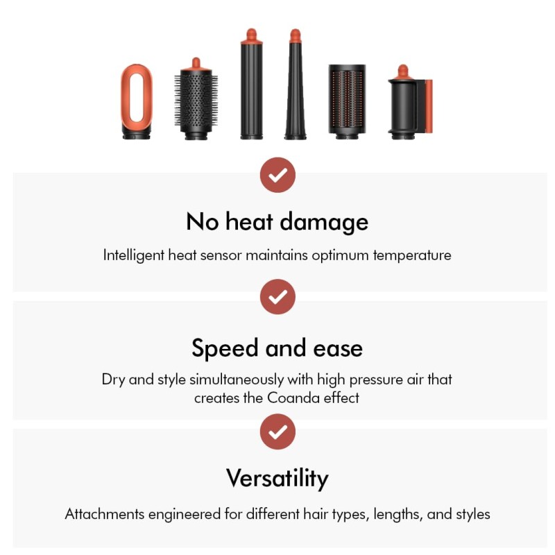 Dyson Airwrap I.D. 6-In-1 Multi-Styler | Styles Without Heat Damage| 7 Styling Settings|3 Speed & 3 Heat Settings|Cold Shot| Enhanced Coanda Airflow 1300 Watts