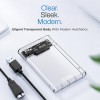 EVM 2.5 Inch SATA SSD HDD Enclosure USB C | 5Gbps High Speed | External Hard Drive Case | Dual Cable Type-C USB | Supports 4TB (ESC/TP02)