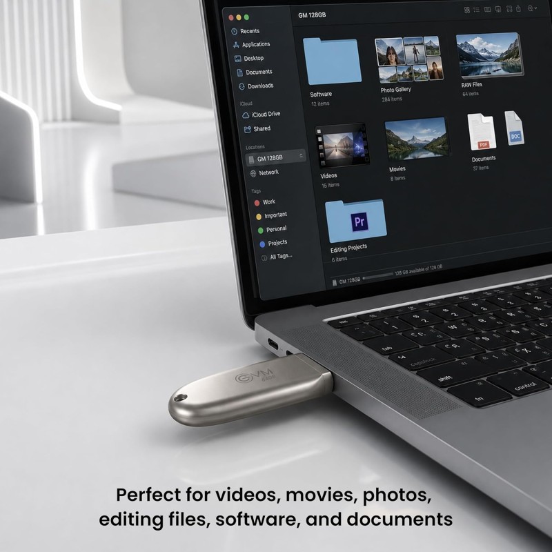 EVM EnStore+ 64GB USB 3.2 Gen 1 High-Performance Metal Pendrive | Exceptional 100MB/s Read|(EVMPD3.2/64GB)