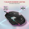 EvoFox Deathray V2 Gaming Keyboard and Mouse Combo | 6 Zone RGB Backlighting, 19 Anti Ghosting Keys, Membrane Keys (Wired)