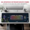 EvoFox Deathray v2 3 in 1 Gaming Keyboard & Mouse Combo with Puppet Master Deskpad | 6 Zone RGB Backlighting, 19 Anti Ghosting Keys (Wired)