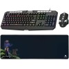EvoFox Deathray v2 3 in 1 Gaming Keyboard & Mouse Combo with Puppet Master Deskpad | 6 Zone RGB Backlighting, 19 Anti Ghosting Keys (Wired)