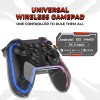 EvoFox One Universal Bluetooth Gaming Controller For PC, iOS, iPadOS, Android and PS4, Dynamic Rgb Lights, Transparent Design Gamepad, Programable Buttons, Turbo Mode with The Dojo App, Detachable Mobile Clamp, and More