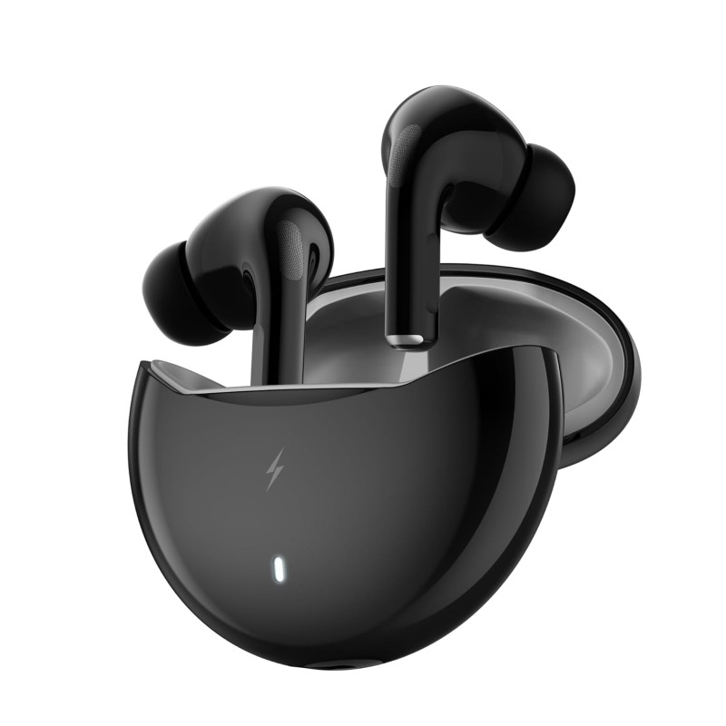 Fire-Boltt Aero TWS Earbuds Custom EQ, Wireless Bluetooth 5.4, Music & App Support, 50H Playtime - Black