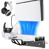 For PS5 Wall Mount Kit with Controller Charging Station & Cooling Fans, For PS5 Shelf Compatible with PlayStation 5/PS5 Slim/PS5 Pro