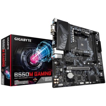 GIGABYTE B550M Gaming with Pure Digital VRM Solution, PCIe 4.0/3.0 x4 M.2, RGB Fusion 2.0, Smart Fan 5, Q-Flash Plus.