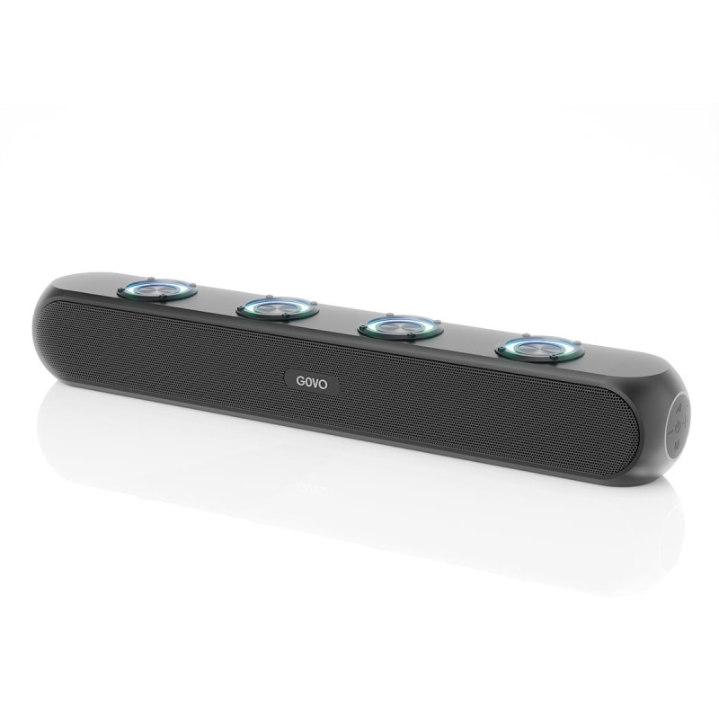 GOBOLD GoSurround 320 | 50W Bluetooth SoundBar, 4000 Mah Battery, 2.0 Channel with 58Mm Drivers (Platinum Black)