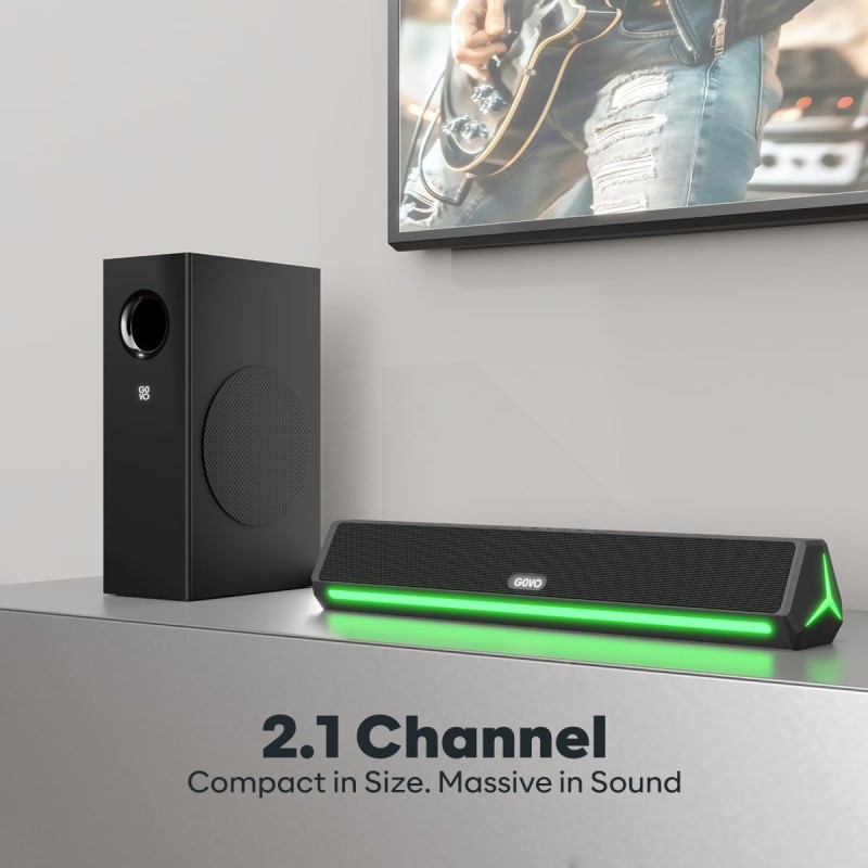 GOVO GOSURROUND 600 | 90W Soundbar | 2.1 Channel Home Theatre | Deep Bass from 4” Subwoofer