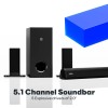 GOVO GOSURROUND 945 | 120W Sound bar, 5.1 Channel Home Theatre with Mega subwoofer, Dual Rear Satellites (Platinum Black)