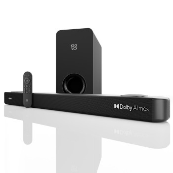 GOVO GOSURROUND 975 | 4.1 (2.1.2) Channel, 400W Soundbar with True Dolby Atmos®, 6.5" subwoofer (Platinum Black)