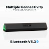 GOVO GoSurround 300 | 25W Bluetooth Sound bar, 2000 mAh Battery, 2.0 Channel with 52mm Drivers, Multicolor (Platinum Black)