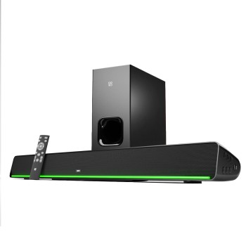 GOVO GoSurround 975 Pro, 400W Soundbar with 8” Subwoofer, 2.1 Channel Home Theatre – Black