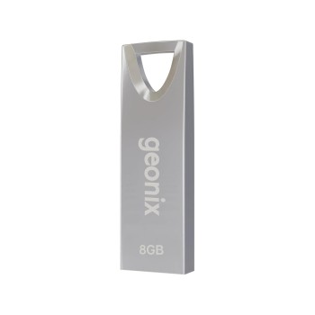 Geonix Pendrive I Silver I USB 2.0 I Keyring Design I Lightweight I Variant 8GB