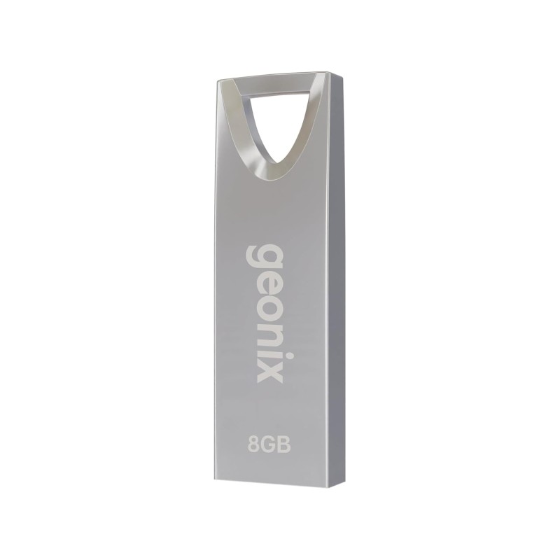 Geonix Pendrive I Silver I USB 2.0 I Keyring Design I Lightweight I Variant 8GB
