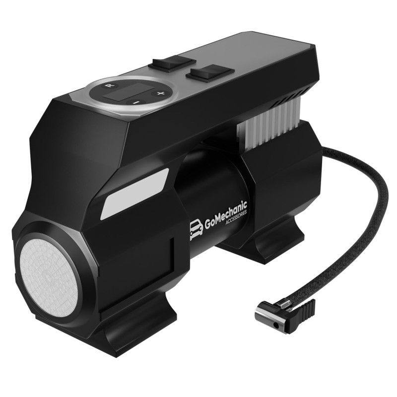GoMechanic Digital Tyre Inflator for Car - 150 psi, 12V DC Portable Air Pump/Compressor with Digital Tyre Pressure (Gusto T4)