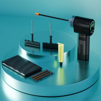 GoMechanic Wireless Tyre Inflator for Car & Bike |150 PSI|2x2000 mAh Rechargeable Battery |Digital Display 