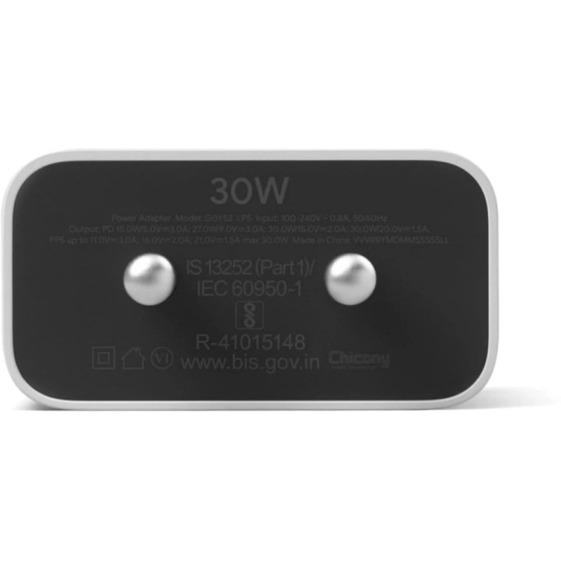 Google 30W - 5A, Usb-C, Power Adaptor For Laptop Devices (White) (Ga02431-In)