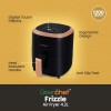 Greenchef Digital Air Fryer Frizzle with Touch Panel, uses up to 90% less fat, 8 Pre-set Menu, 1200W, 4.2 Liter (Black), Large