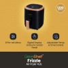 Greenchef Digital Air Fryer Frizzle with Touch Panel, uses up to 90% less fat, 8 Pre-set Menu, 1200W, 4.2 Liter (Black), Large