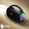 Groove Z Pro Powerful 50W Stereo Sound Surround Speaker with RGB, up to 9Hrs of Music, Deep Bass, Bluetooth 5.3, Multi - Raging Black