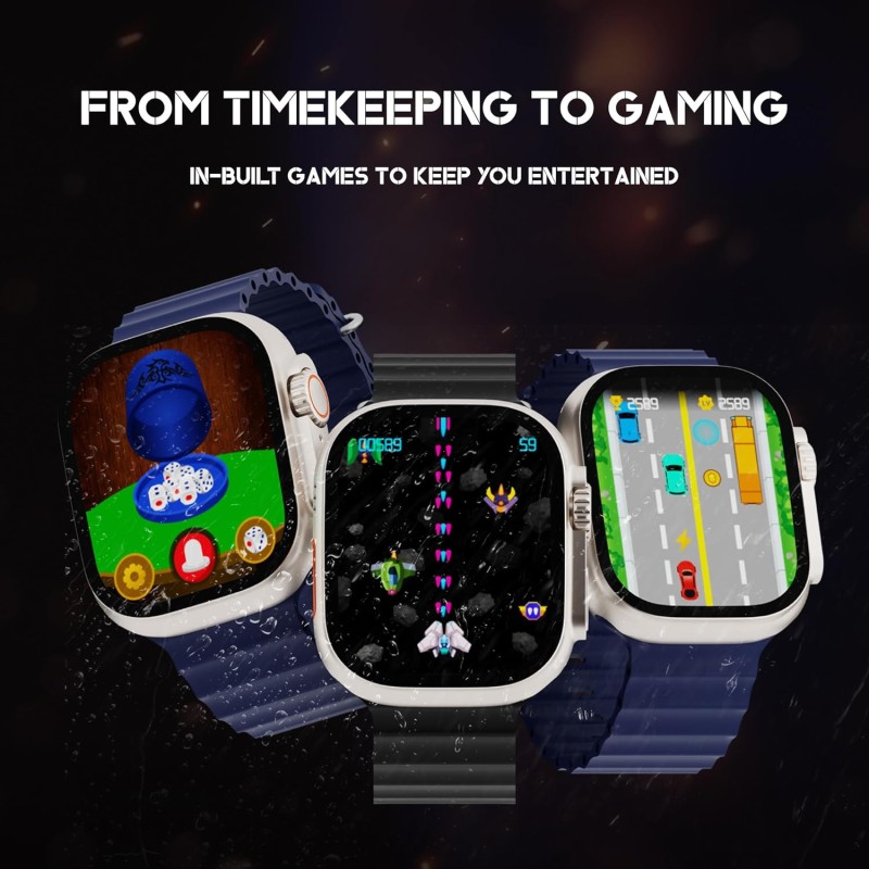 HAMMER Active 2.0 1.95" Display Bluetooth Calling Smart Watch with Metal Body (Blue)