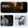 HAMMER Bash 2.0 Over The Ear Wireless Bluetooth Headphones with Mic, Deep Bass, Foldable Headphones (Grey)