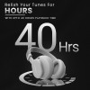 HAMMER Bash Max Over The Ear Wireless Bluetooth Headphones with Mic, Touch Control, Deep Bass, Upto 40 Hours Playtime, Bluetooth 5.3, Workout/Travel (Cool Grey)